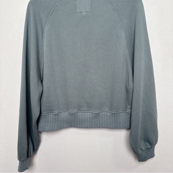 Aerie Womens Xsmall Quarter Snap Sweatshirt Royal Palm Color - Picture 13 of 16